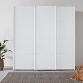 Forms Decor 203 CM White 3 Door Sliding Wardrobe - Pendle Village Furniture